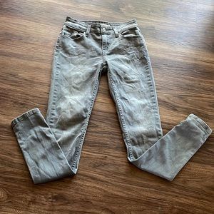 Grey Levi 535 super skinny jeans W26